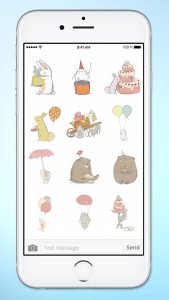 bear bunny birthday party sticker pack