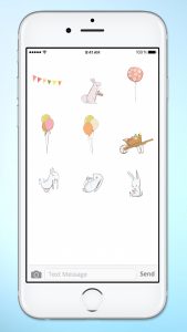 bear bunny birthday party sticker pack