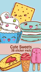 cute sweets sticker pack