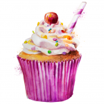 watercolor cupcakes iMessage sticker packs Messages Stickers