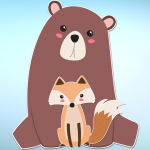 Cute Bear and Fox Animal iMessage sticker packs Messages Stickers
